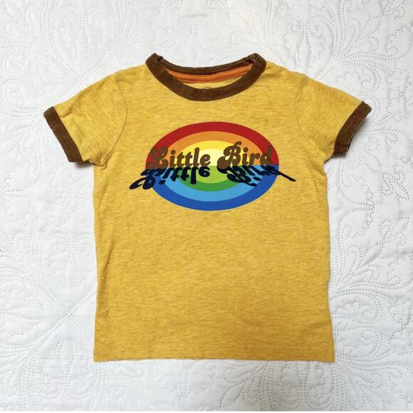 Little Bird By Jools Oliver Rainbow Ringer Tee Size 9-12m - Picture 2 of 6